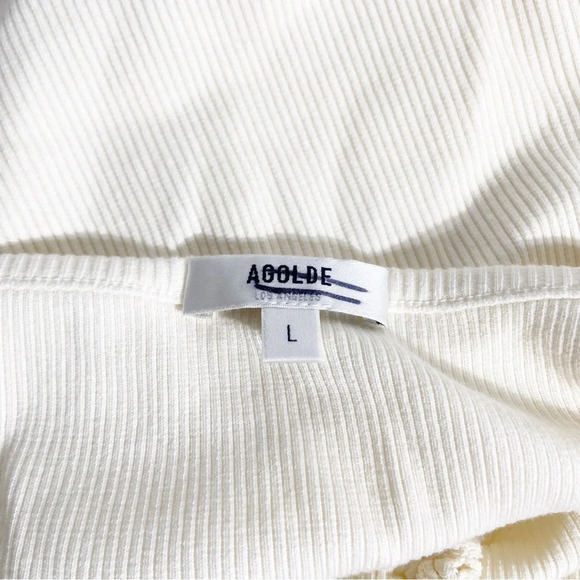 New AGOLDE Lola Gathered Front Tank in Ivory Paste  Size L - Picture 6 of 6